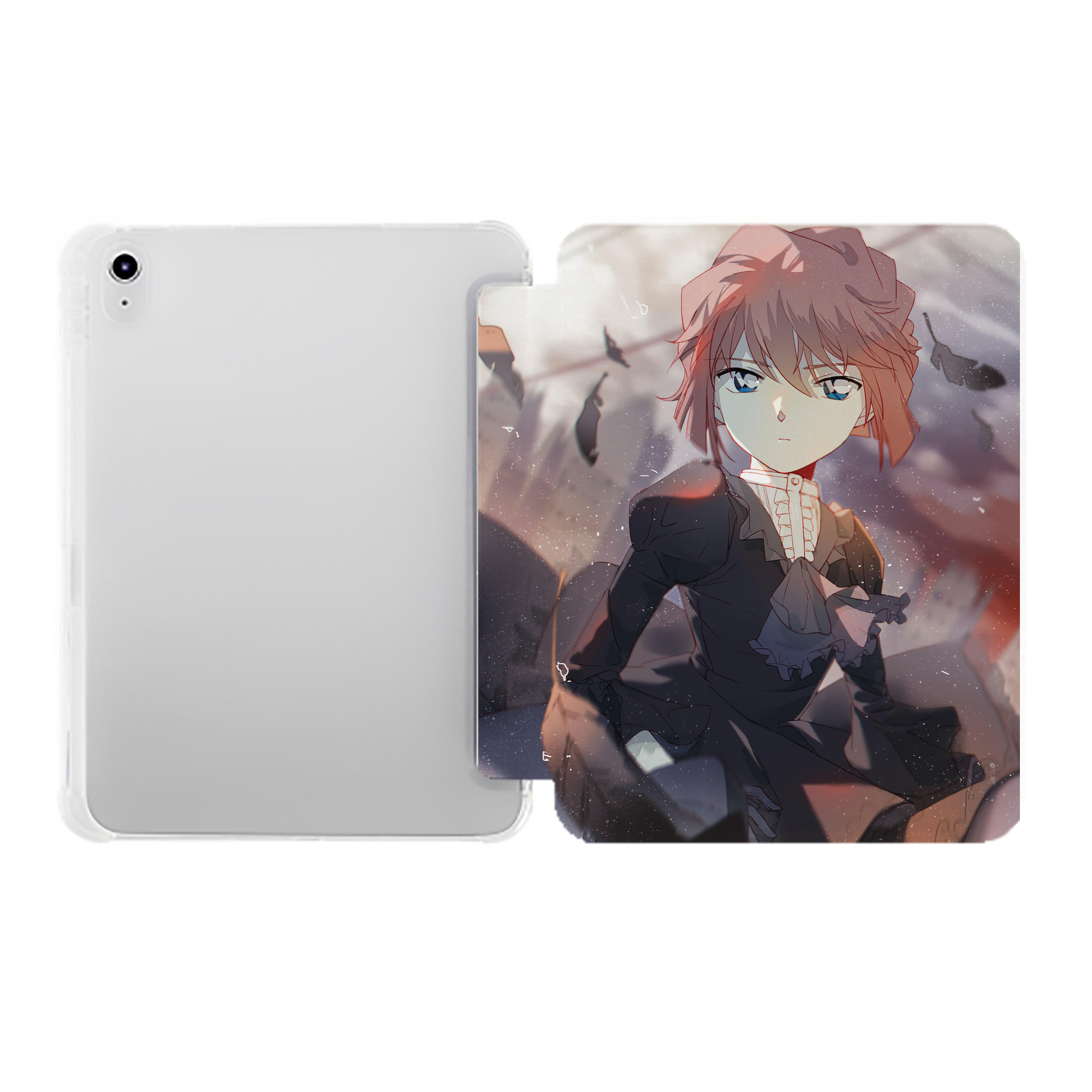（画像用） 名探偵コナン Detective Conan IPad ケース ペン収納付き 三つ折りスタンド PUレザー×シリコン 対応機種9.5/10.5/10.9インチ